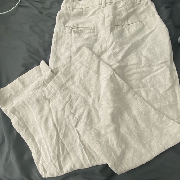 Aritzia Linen Effortless Pants Natural Ecru - Picture 3 of 4